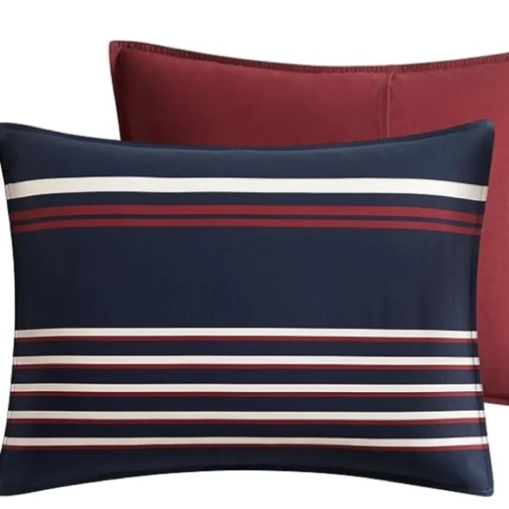 N Twin Comforter Set, Cotton Reversible Bedding With Matching Sham, NWT